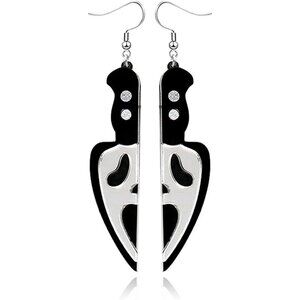 Spooky Ghost Pumpkin Earrings Halloween Cherry Earrings Funny Acrylic Candy Corn